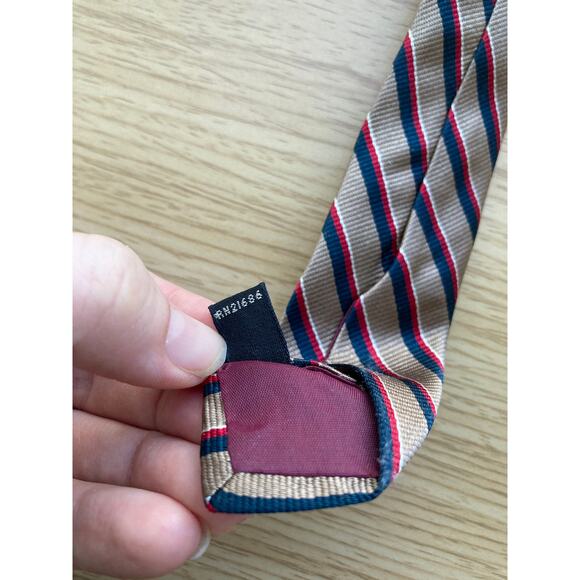 Vintage Jonothan Lake Brown Stripped Silk Tie - Picture 9 of 9